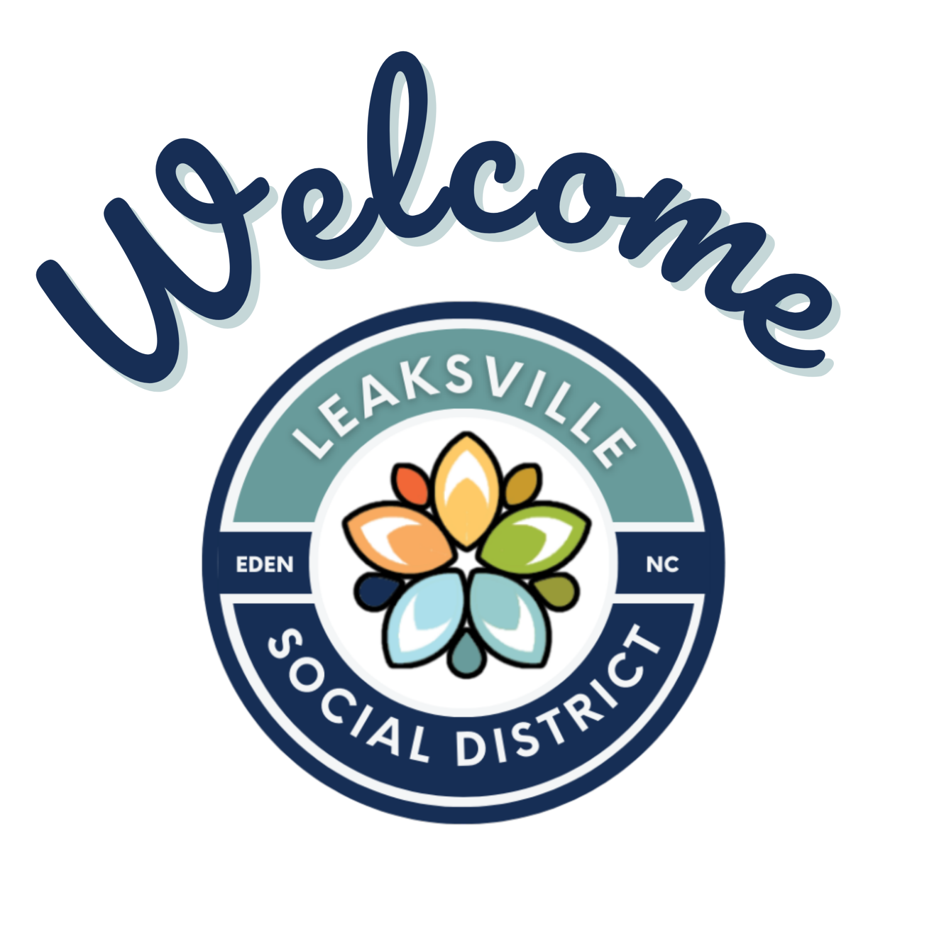 Leaksville Social District Sign - Welcome